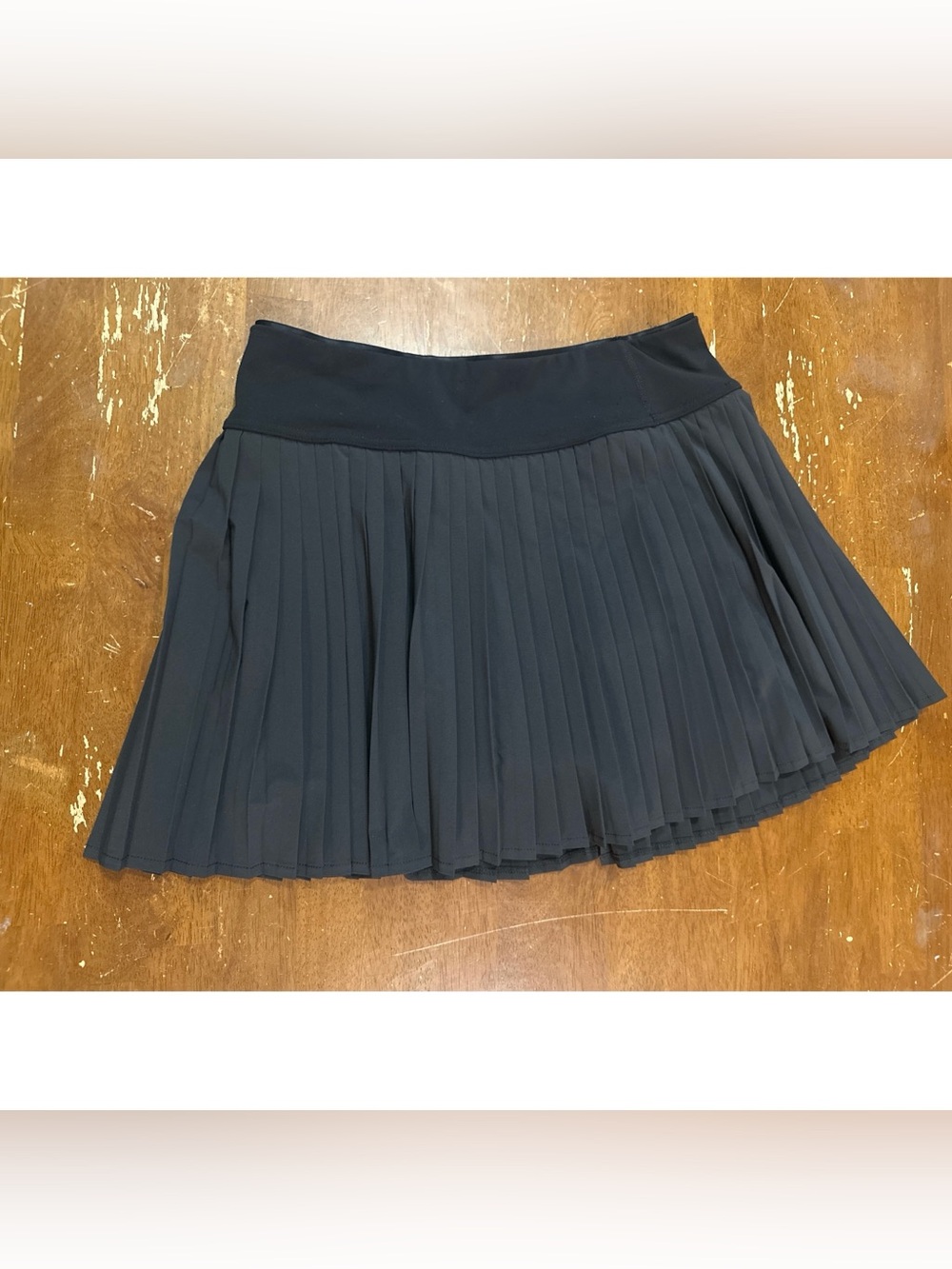 FLX Women's Black Pleated Mini Skort with Smooth Waistband